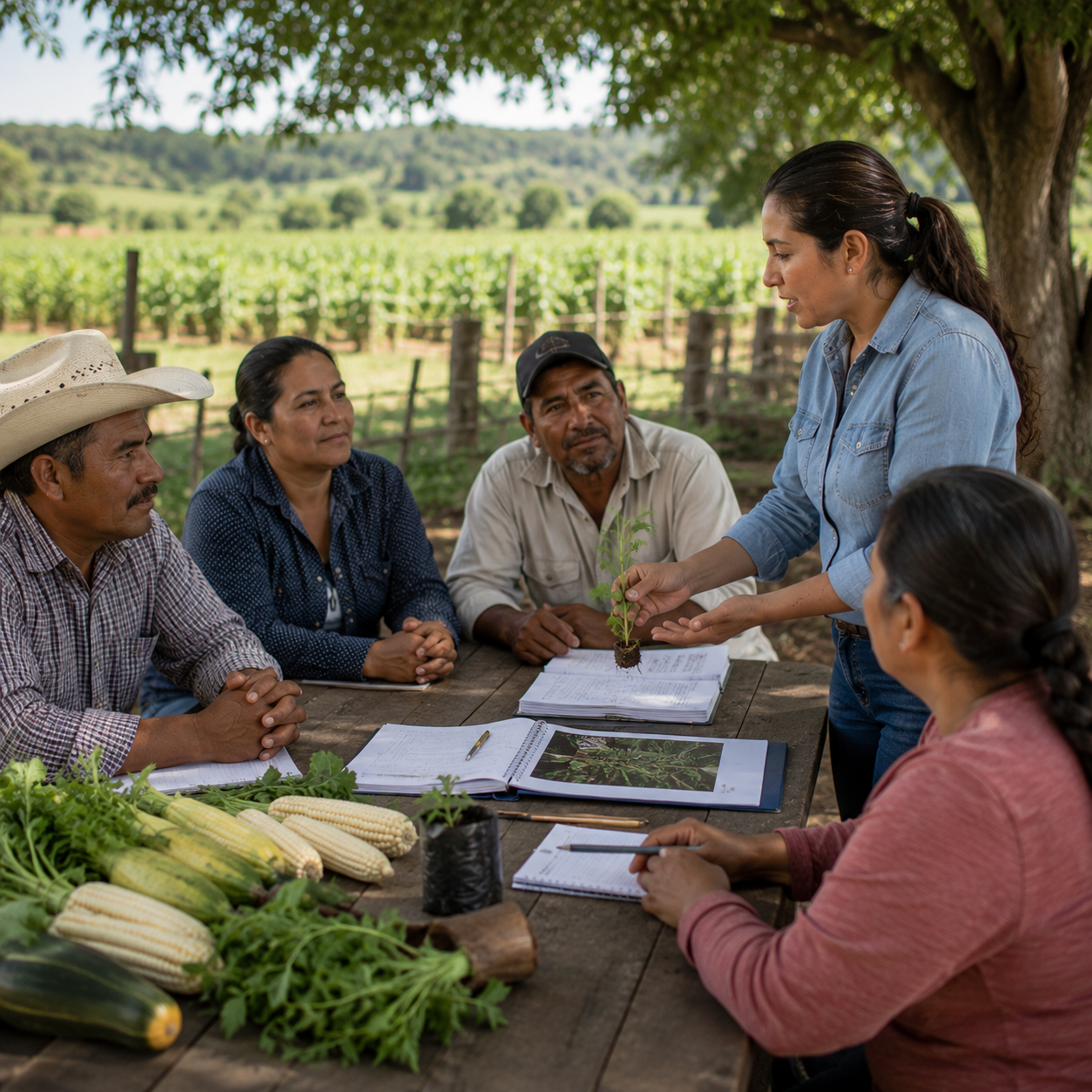 Capacitación rural con productores mexicanos